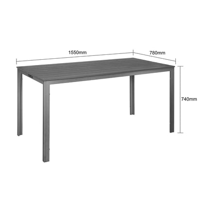 HZ020 Bolero Valletta Grijs Gelat Oosterse Tafel 1560mm