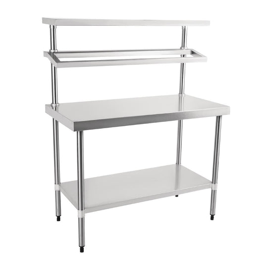 CB908 Vogue RVS werktafel met wandplanken