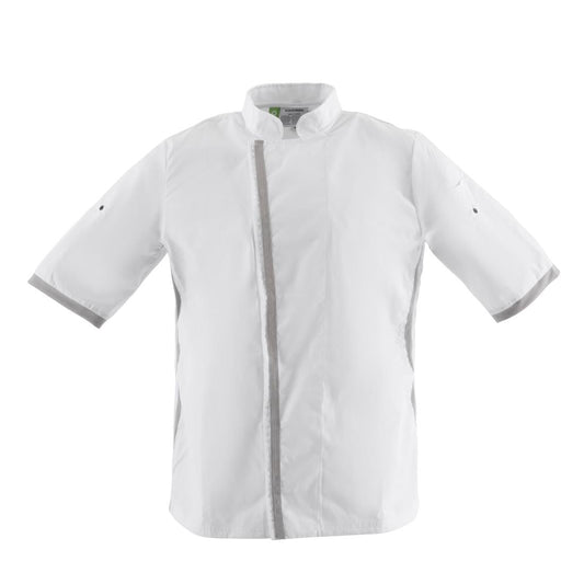 B998-M Southside unisex koksbuis korte mouw wit M