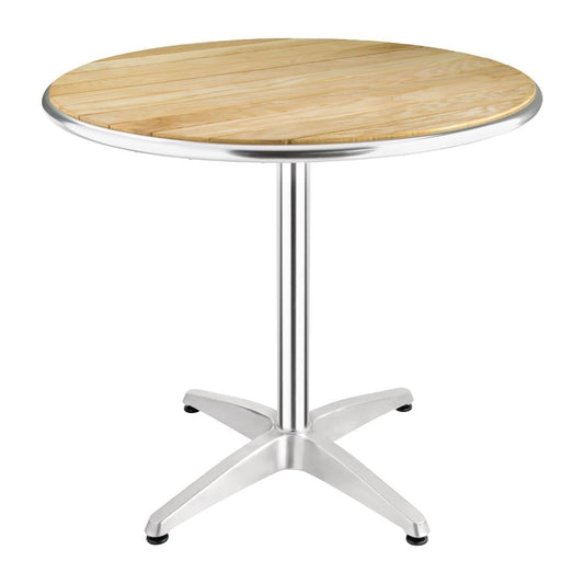 U429 Bolero ronde tafel met essenhouten blad 80cm