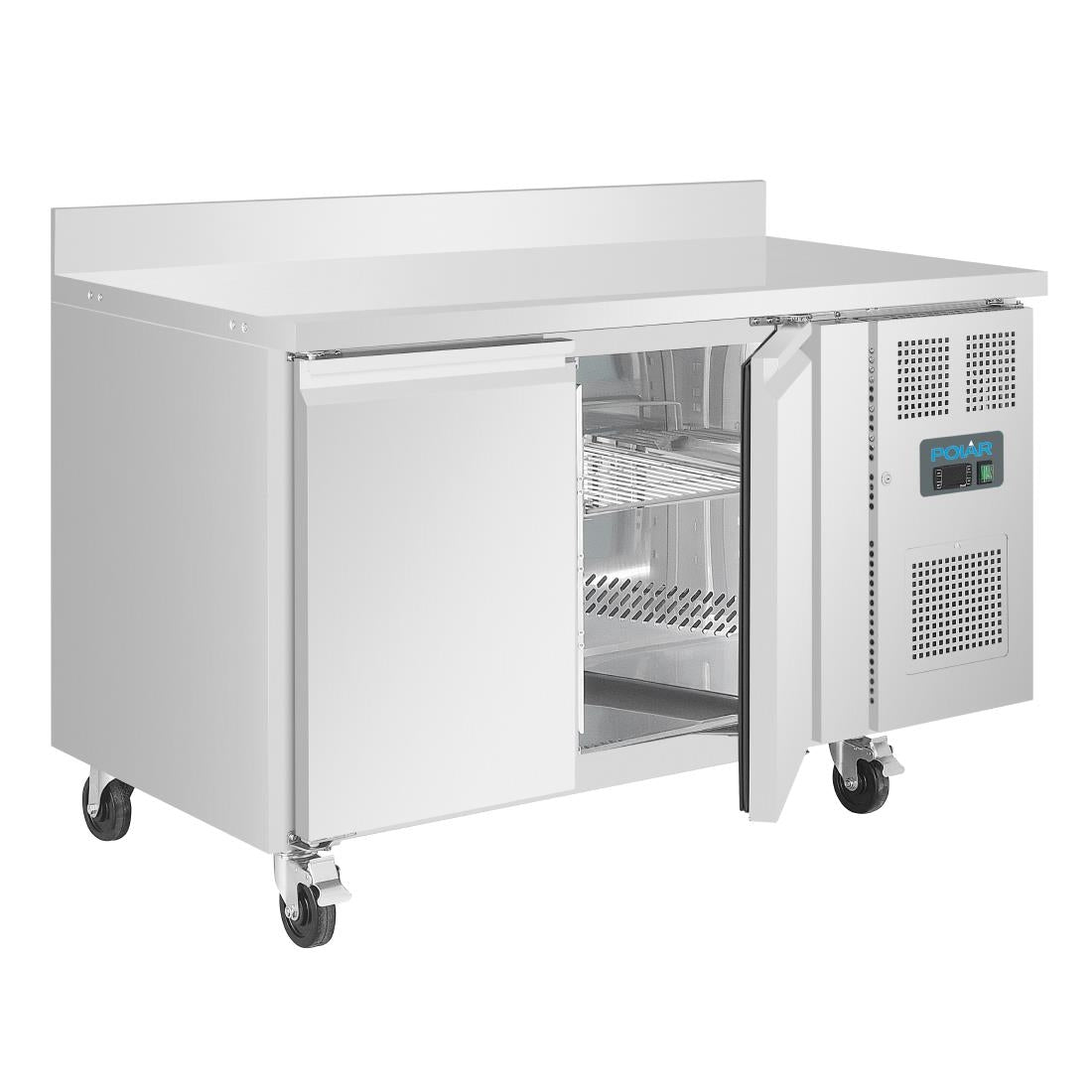 UA064 Polar U-Serie Dubbele Deurs Werkbank koeling met Achterwand 282Ltr