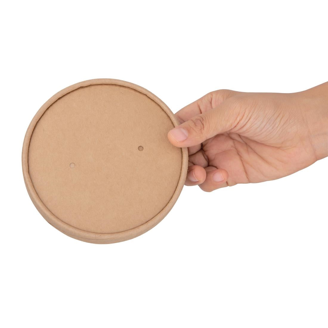 FB557 Fiesta Compostable papieren deksel voor soepbekers FB166, FB168 (500 stuks)
