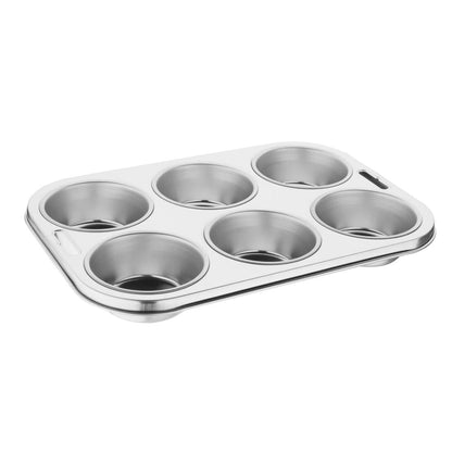 E714 Vogue roestvrijstalen muffinbakvorm 6 cups