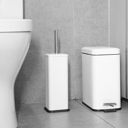 HT477 Jantex Vierkante Toiletborstel En Houder - Wit
