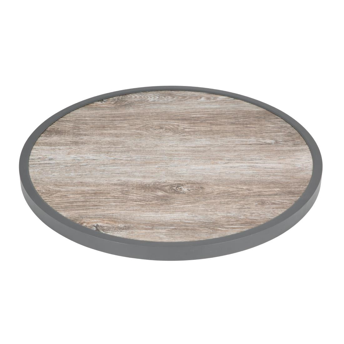 DL486 Bolero Rond Tafelblad Van Glasvezel Met Houteffect 580 Mm