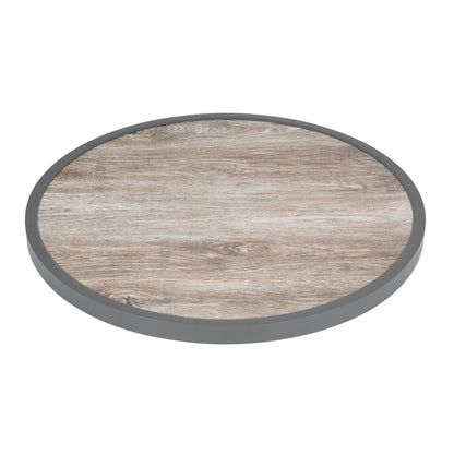 DL486 Bolero Rond Tafelblad Van Glasvezel Met Houteffect 580 Mm