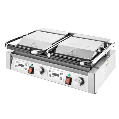 CU611 Buffalo Dubbele Contactgrill Geribbelde Platen