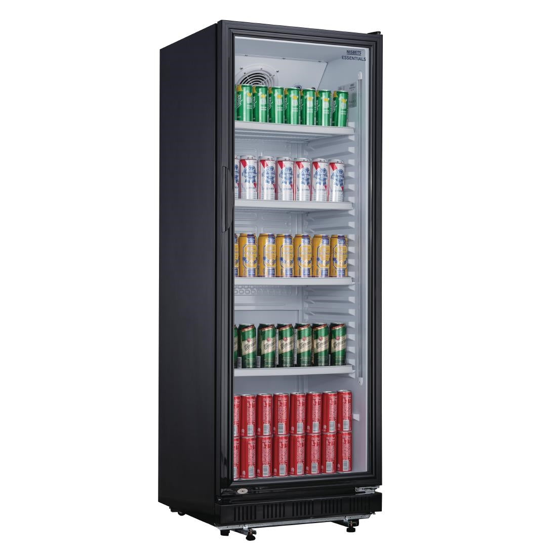 DG280 Nisbets Essentials vrijstaande displaykoeling zwart 346Ltr