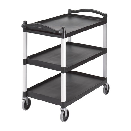 CT400 Cambro KD serveerwagen met 3 bladen zwart