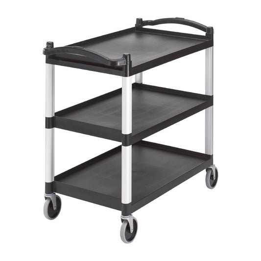 CT400 Cambro KD serveerwagen met 3 bladen zwart