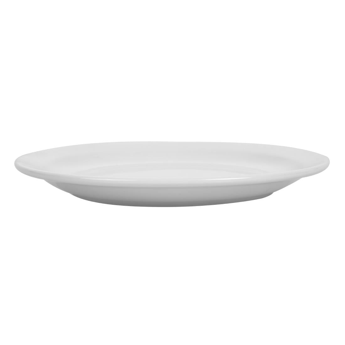 CB488 Olympia Whiteware Borden Met Smalle Rand 20,2cm (12 Stuks)