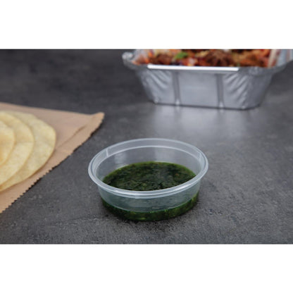 CT285 Fiesta recyclebare plastic magnetronbestendige delicatessenpotten 50ml (100 stuks)