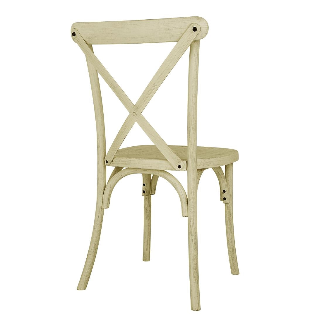 HW282 Bolero Manhattan Kruisrug Harsstoelen Naturel (4 stuks)