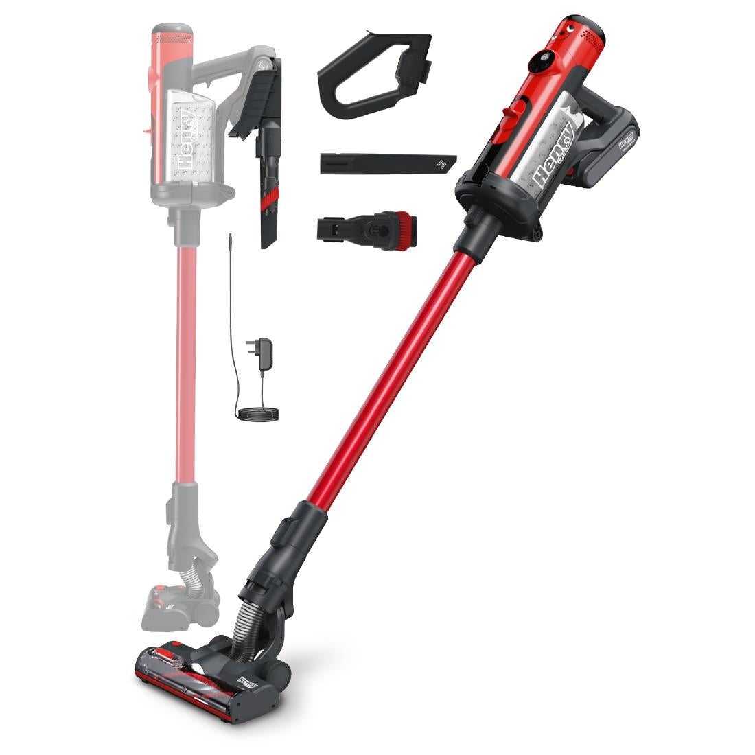 HU486 Numatic Steelstofzuiger Henry Quick Hen100R Rood
