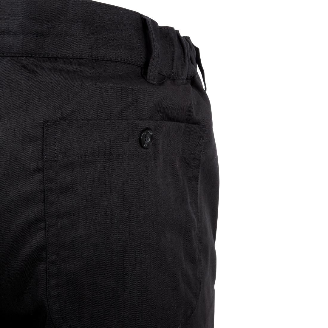 A674-M Chef Works Executive unisex koksbroek visgraat zwart M