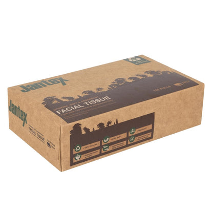 HW715 Jantex Green 100% Gerecyclede Gezichtsdoekjes 100 Vel (36 stuks)