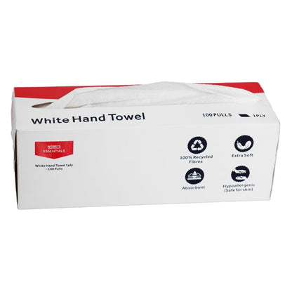 HY598 Nisbets Essentials Witte Handdoeken 1ply - 100 Vellen (36 stuks)