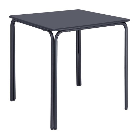 HZ355 Bolero Adeline Stalen Vierkante Tafel 700mm Leisteen Blauw
