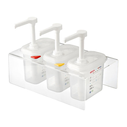 CR823 Araven sausdispensers GN 1/9 transparant 1,5Ltr (3 stuks)