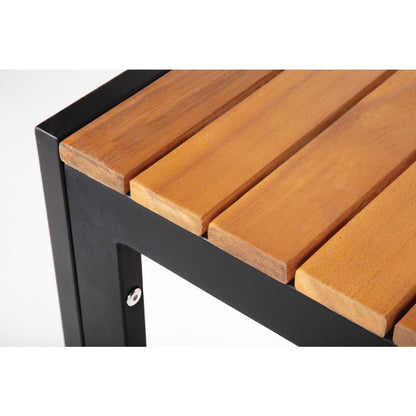 DS152 Bolero vierkante stalen en acaciahouten tafel 80cm