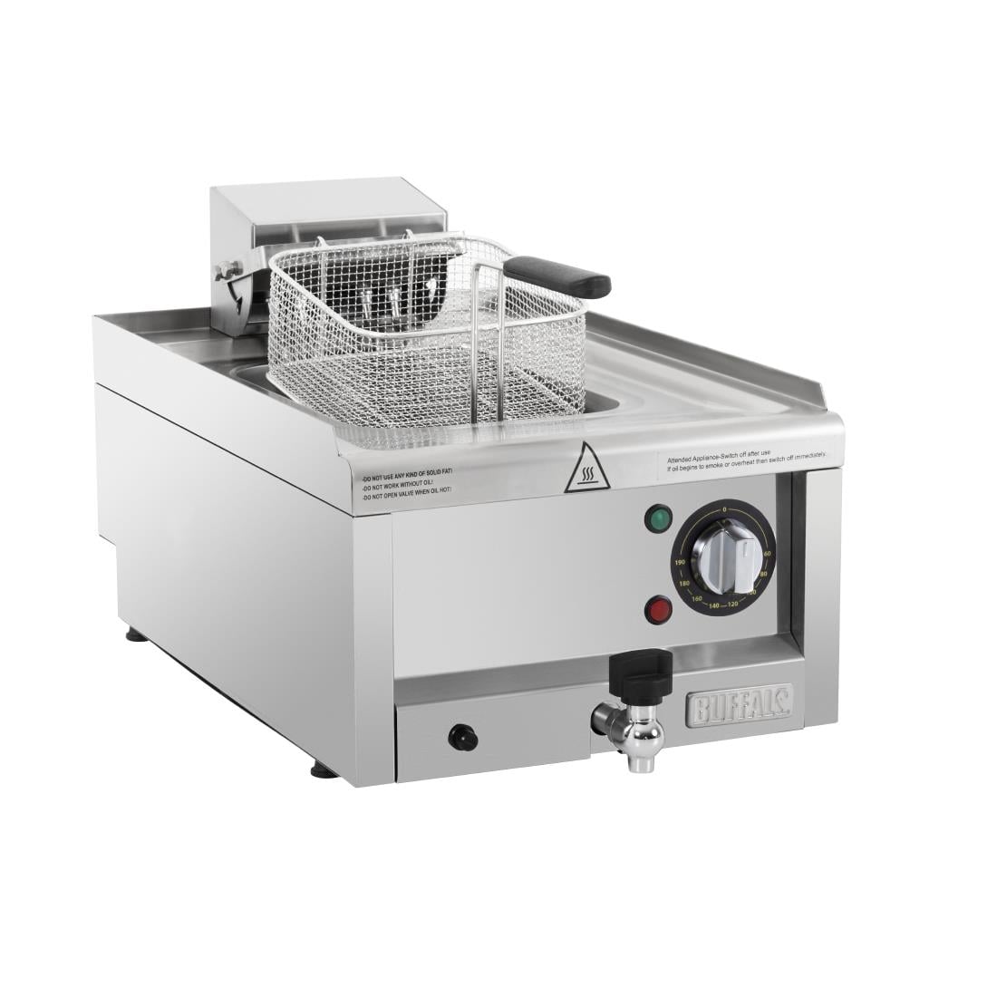 CU476 Buffalo 600-Serie Elektrische Friteuse, 8 Liter