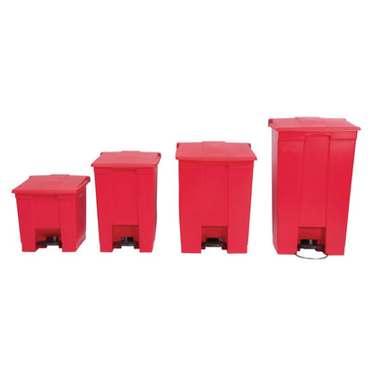 L629 Rubbermaid Step-On pedaalemmer rood 87Ltr