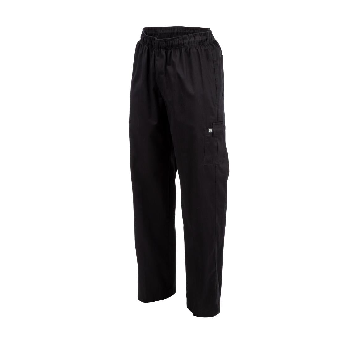 B222-M Chef Works unisex slim fit cargo broek zwart M