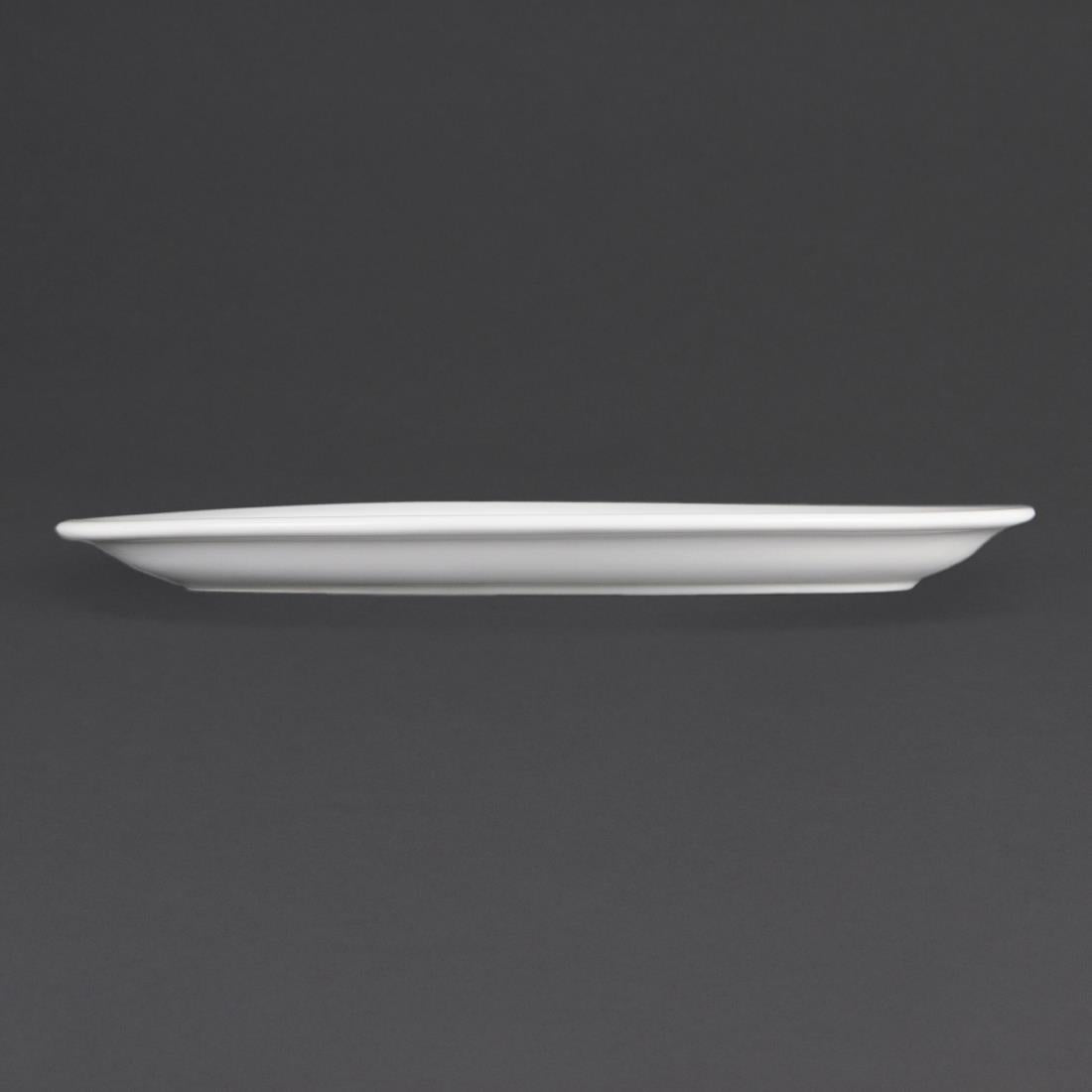 CB477 Olympia Whiteware Ovale Serveerschalen 25cm (6 Stuks)