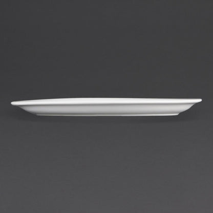 CB477 Olympia Whiteware Ovale Serveerschalen 25cm (6 Stuks)