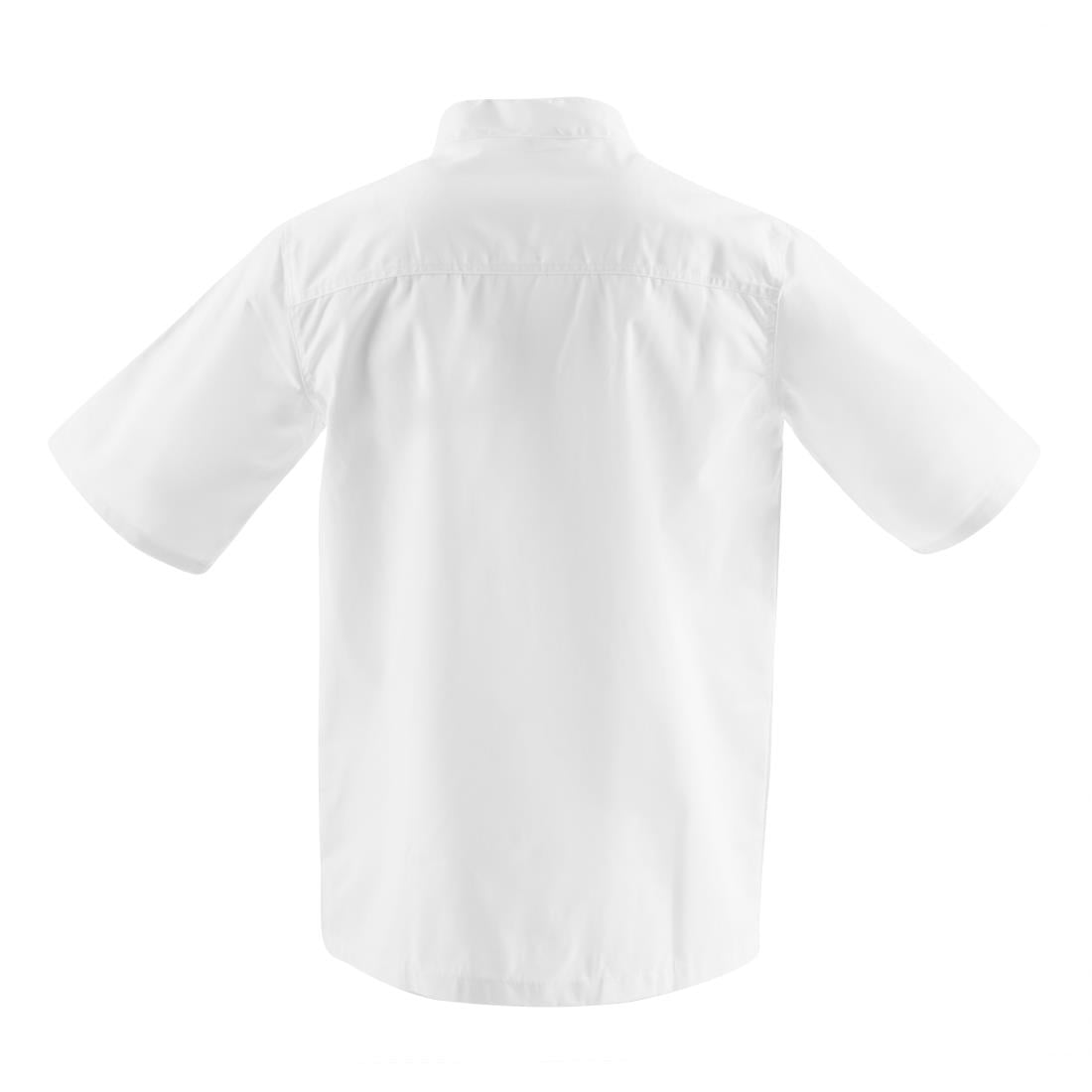 DL711-XXL Whites Chicago unisex koksbuis korte mouw wit XXL