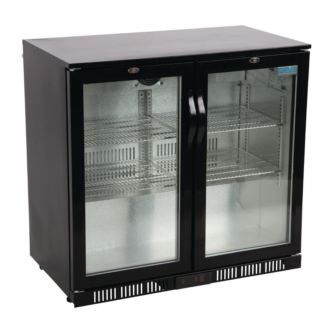 GL012 Polar G-serie 2-deurs barkoeling met klapdeuren zwart 198L