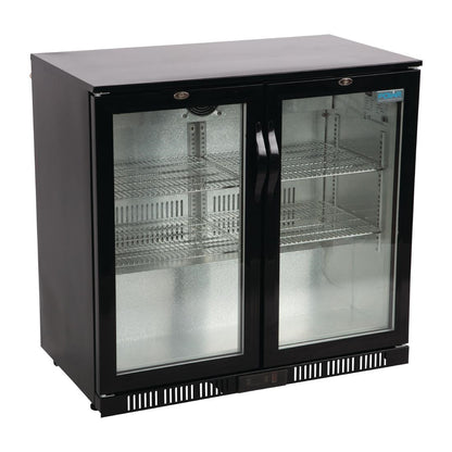 GL012 Polar G-serie 2-deurs barkoeling met klapdeuren zwart 198L