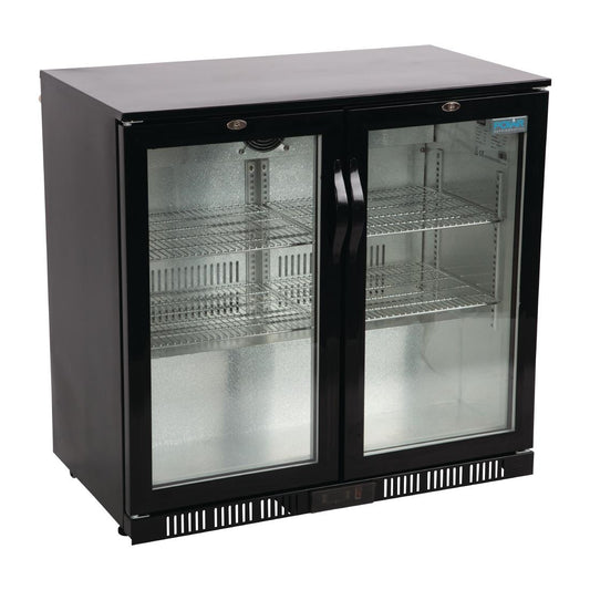 GL012 Polar G-serie 2-deurs barkoeling met klapdeuren zwart 198L