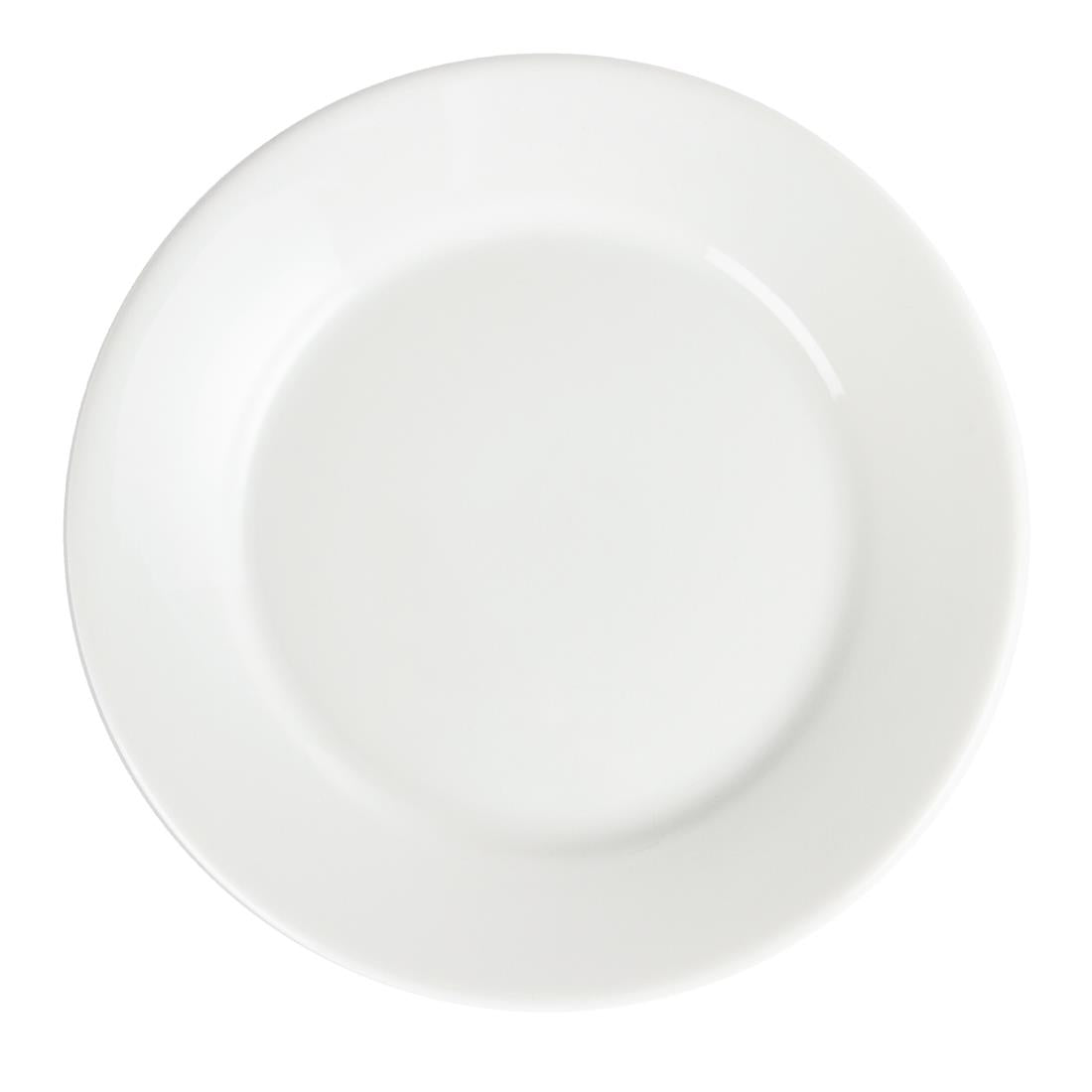CB480 Olympia Whiteware Borden Met Brede Rand 23cm (12 Stuks)