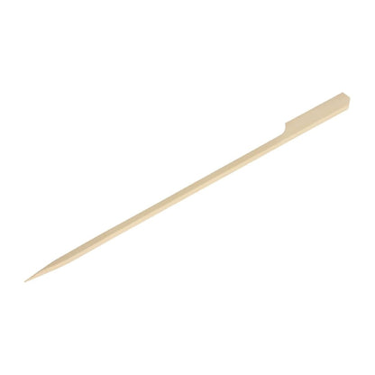 DK395 Fiesta Compostable biologisch afbreekbare bamboeprikkers peddelvorm 18cm (100 stuks)
