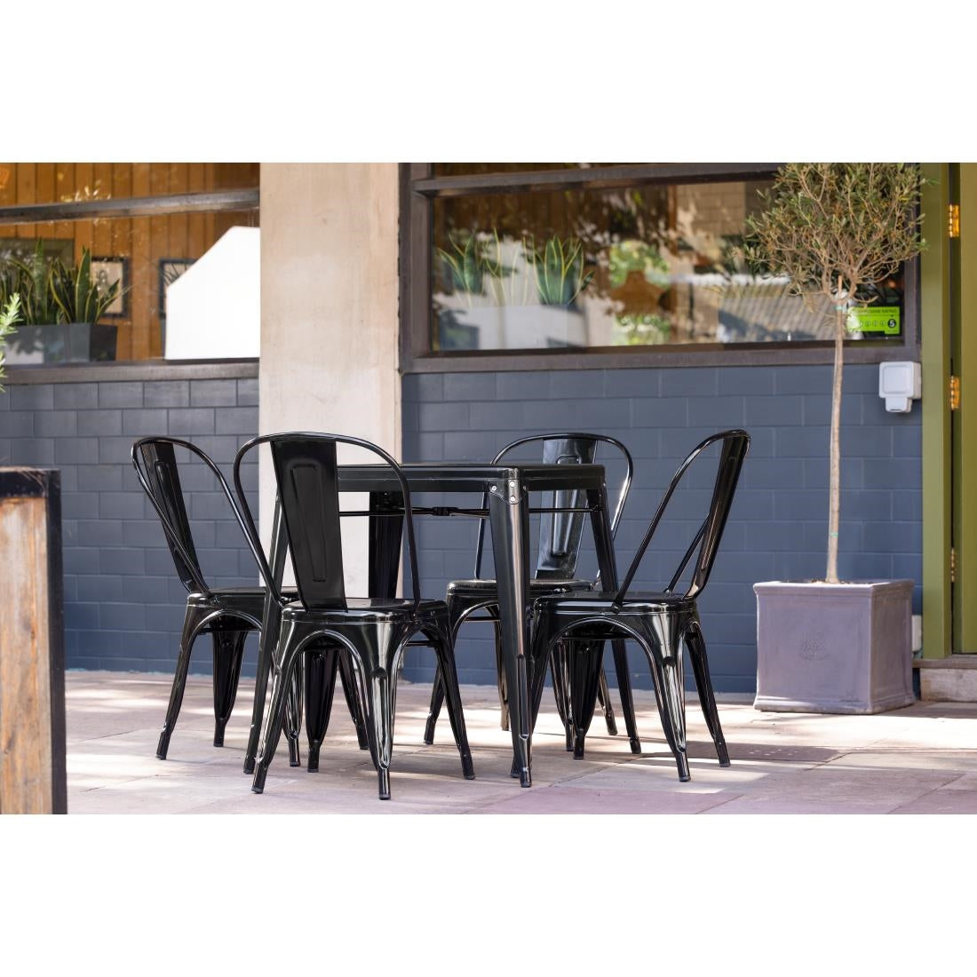GC867 Bolero Bistro tafel vierkant 668mm zwart