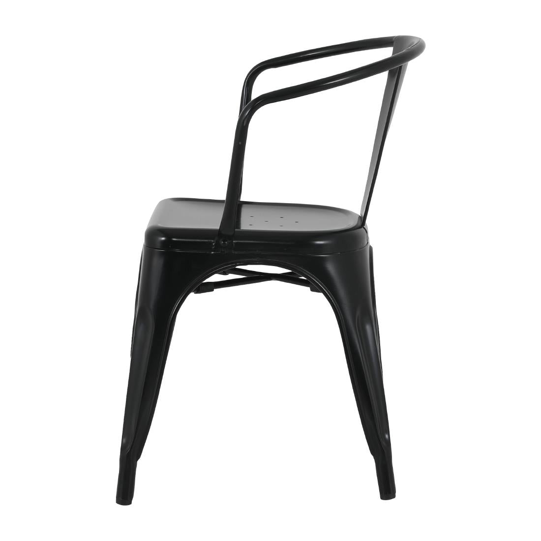 HZ806 Bolero Bistro Curve Armstoelen Zwart (4 stuks)