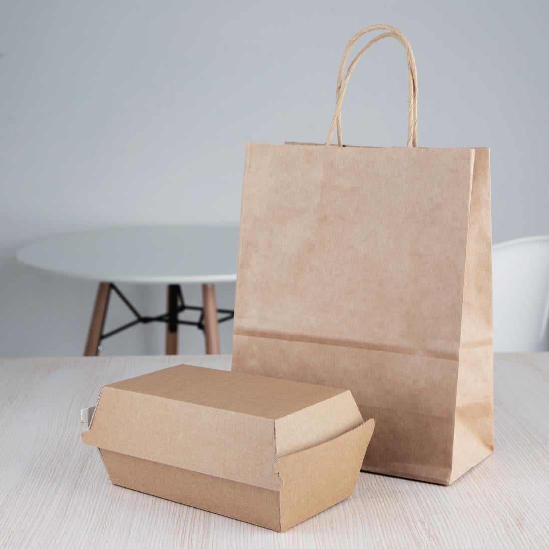 FB666 Fiesta Compostable composteerbare hamburgerdoosjes kraft klein 172mm (200 stuks)