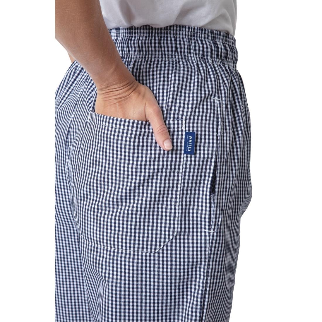 B311-XL Whites Vegas koksbroek blauw-wit geruit XL