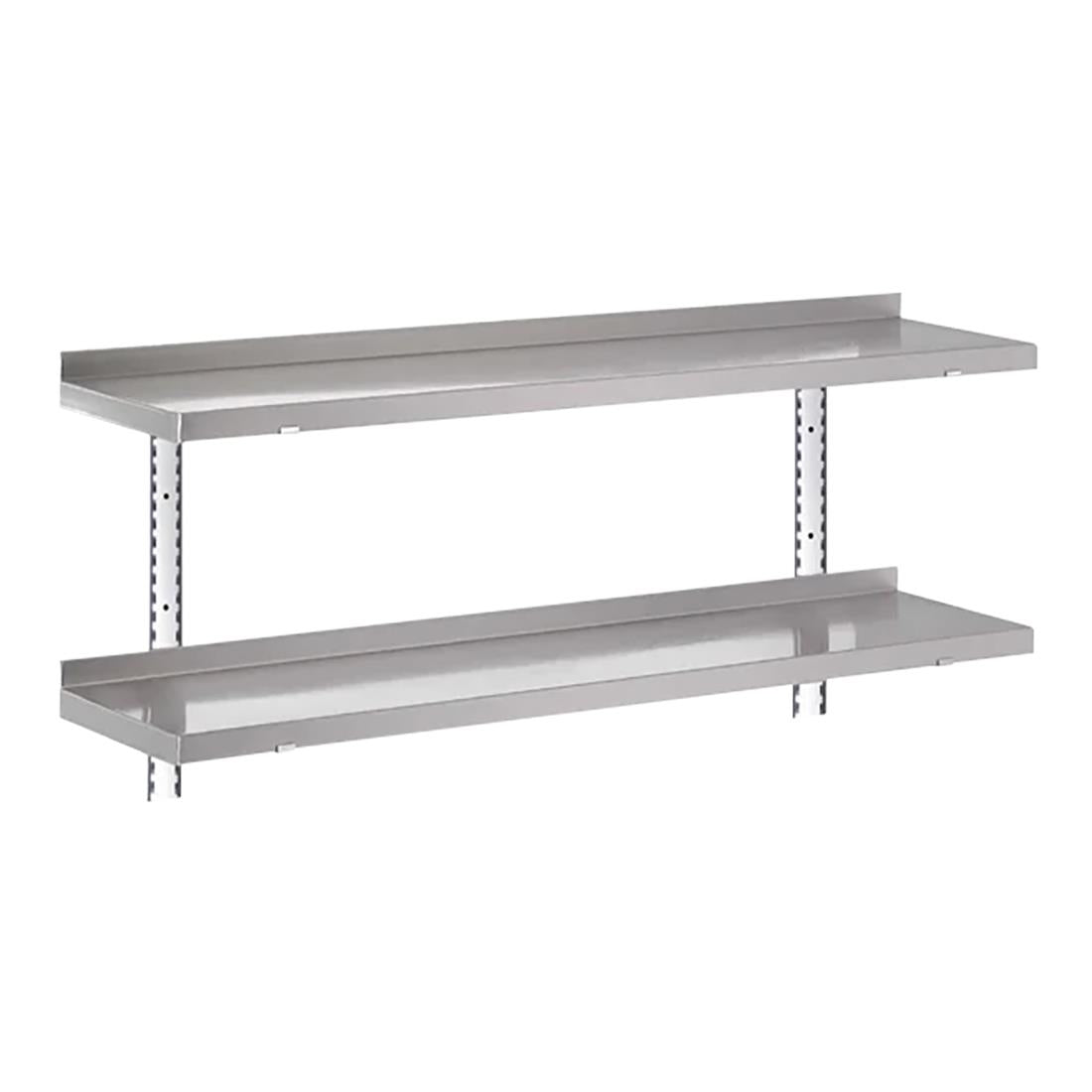 HZ751 Gastro-M complete wandplankenset 2 niveaus 100x40cm - volledige montageset (excl. schroeven)