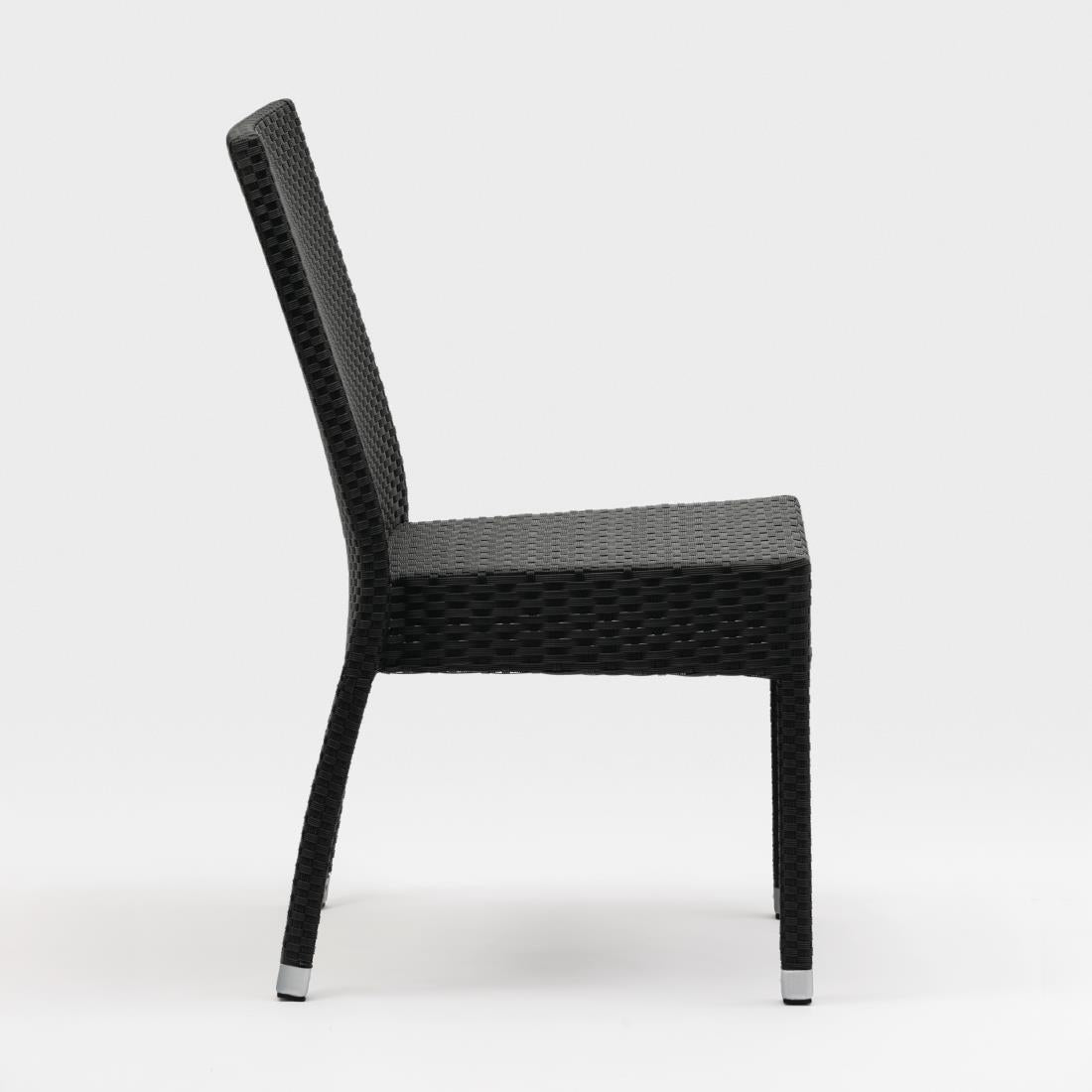 CF159 Bolero polyrotan stoelen antraciet (4 stuks)