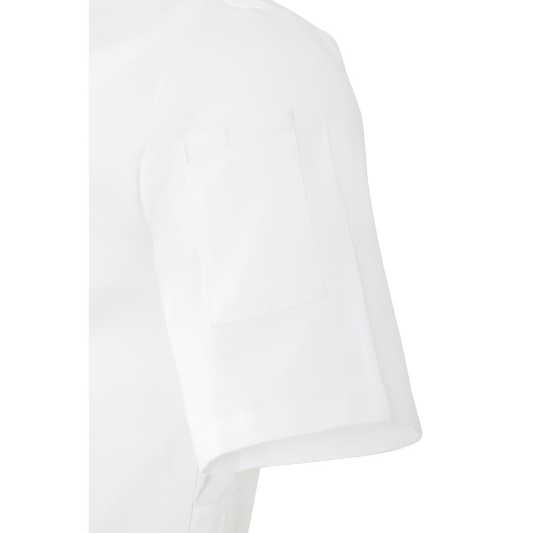 BA116-S Southside Harlem Koksjas Wit Korte Mouw Mesh Maat S