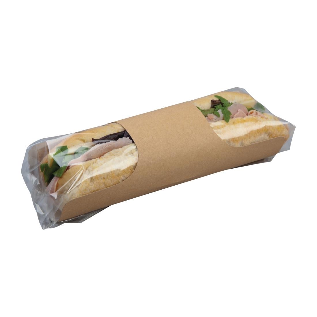 FA386 Colpac Clasp kraft baguetteverpakking met insteeksluiting recyclebaar (500 stuks)