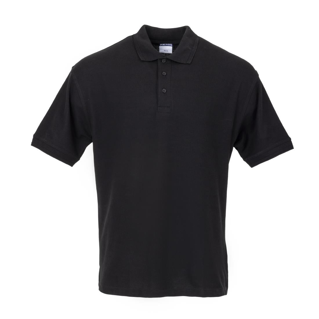 A735-M Unisex poloshirt zwart M