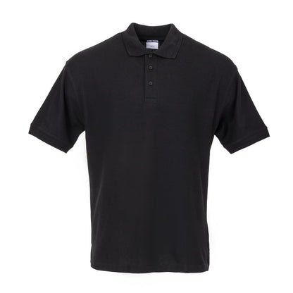 A735-M Unisex poloshirt zwart M
