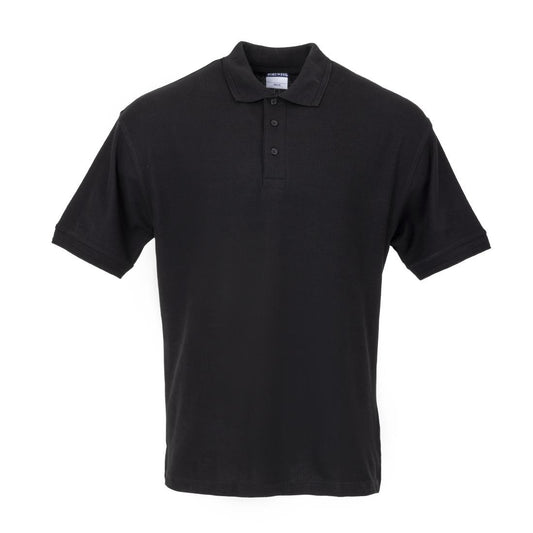 A735-M Unisex poloshirt zwart M