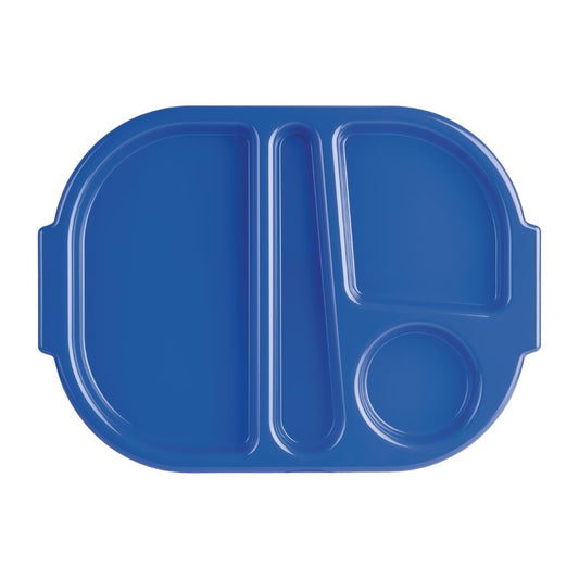 U038 Olympia Kristallon dienbladen met vakken 37,5x27,8cm blauw (10 stuks)