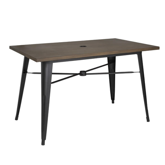 FT955 Bolero aluminium outdoor tafel 120x76x76cm donker houtdessin