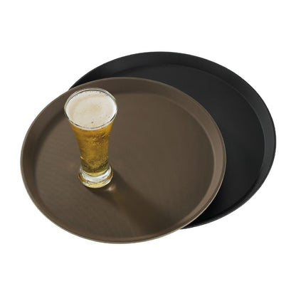 DB004 Cambro Treadlite rond antislip glasvezel dienblad zwart 40,5cm