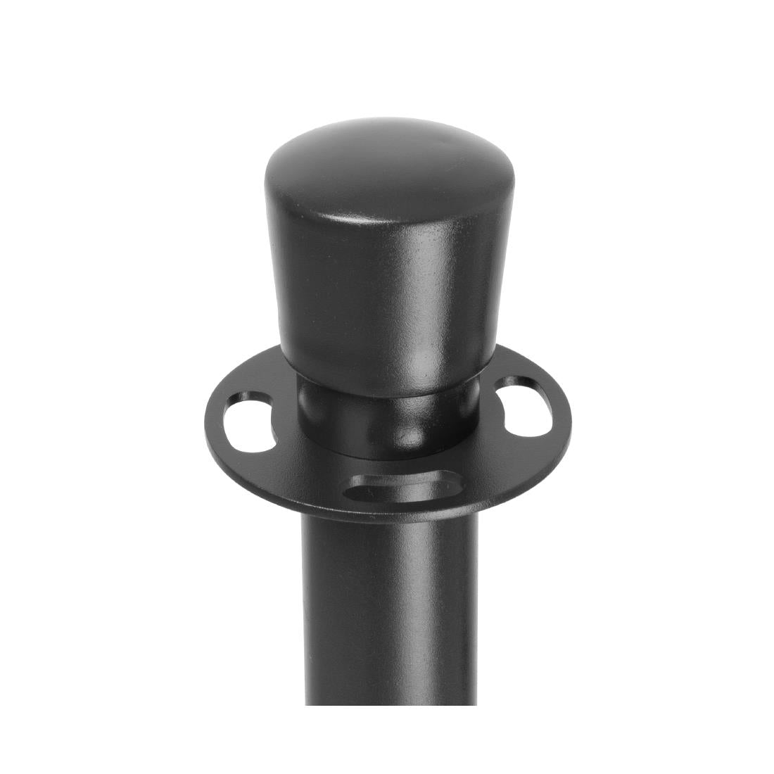 GP638 Bolero Vlakke Basis Barrièrepalen Zwart (2 stuks)
